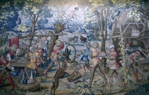 Ein großformatiges historisches Wandbild