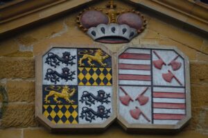 Historisches Wappen am Schloss Langenburg