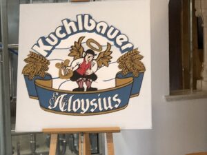 Braukessel und Bierprodukt