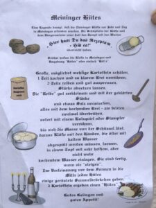 Hinweistafel zu den Meininger Hütes