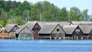 Idyllische Boothhäuser