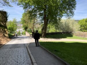 Der Weg hinunter von der Plassenburg in Richtung Stadt