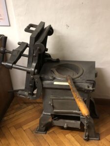 Handgießinstrument für Drucklettern