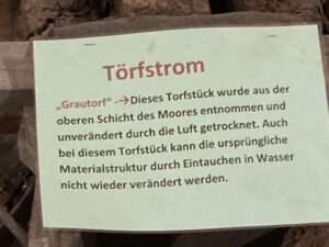 Ausstellungsstücke im Torfmuseum