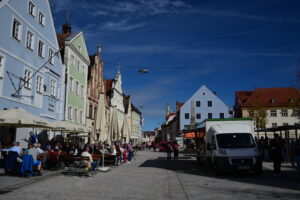 Historische Fassaden am Freisinger Marienplatz