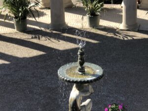 Detailansicht der Brunnenfigur